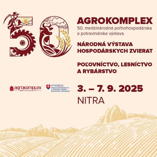 Zveme vás na 50. ročník mezinárodní výstavy AGROKOMPLEX v Nitře